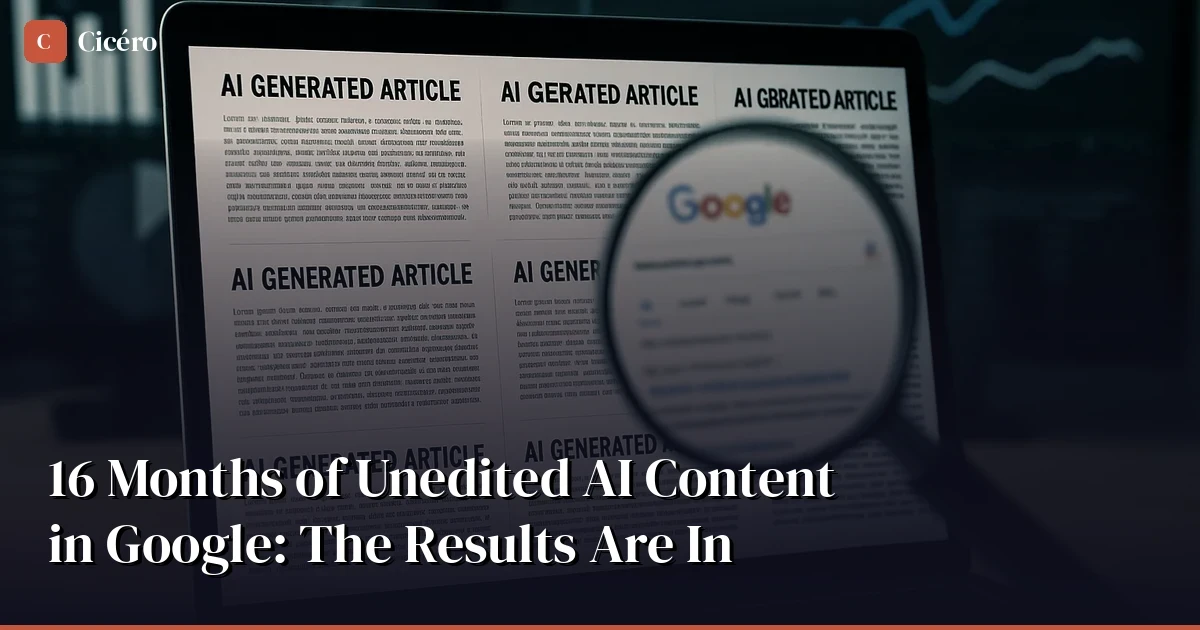 16 Months of Unedited AI Content in Google: The Results Are In