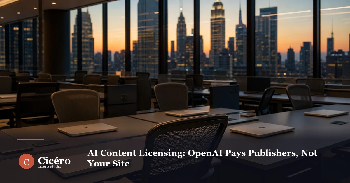 AI Content Licensing: OpenAI Pays Publishers, Not Your Site