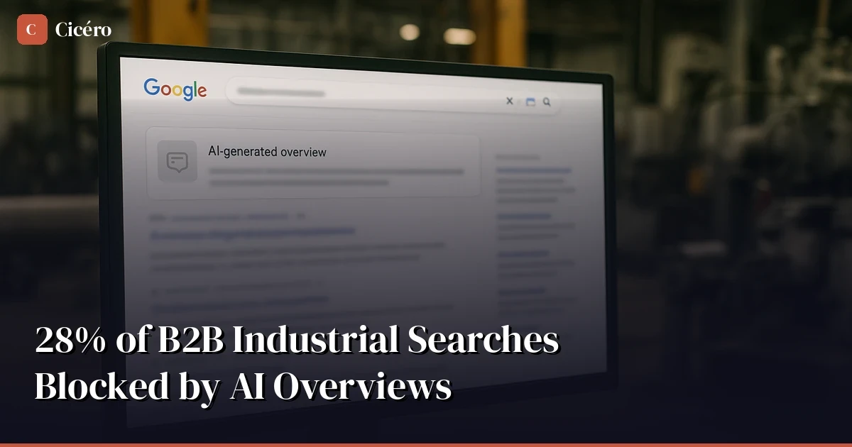 28% of Industrial B2B Searches Now Blocked by AI Overviews