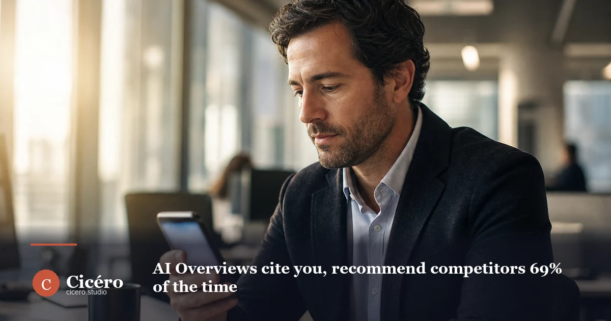 AI Overviews Cite You, Then Recommend Competitors 69% of the Time