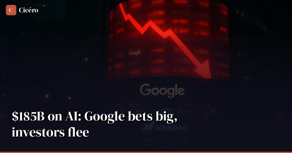 $185 billion on AI: Google bets big, investors flee