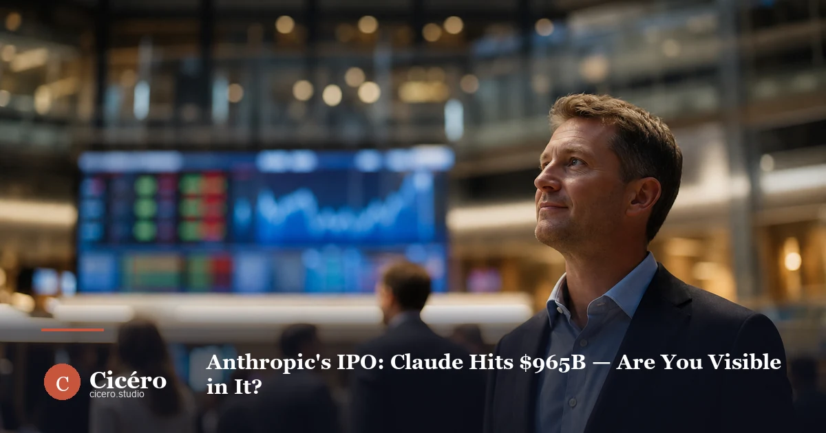 Anthropic's $965B IPO: Is Your Brand Visible Inside Claude?