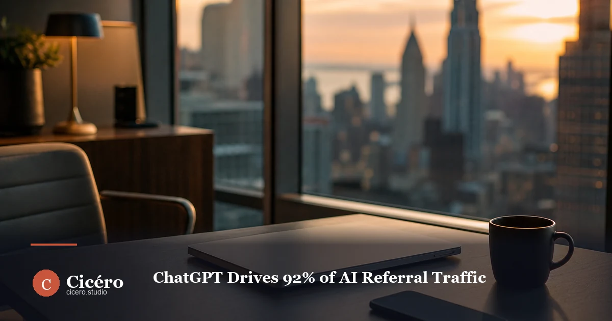 ChatGPT Drives 92% of AI Referral Traffic: Google AI Isn't Enough