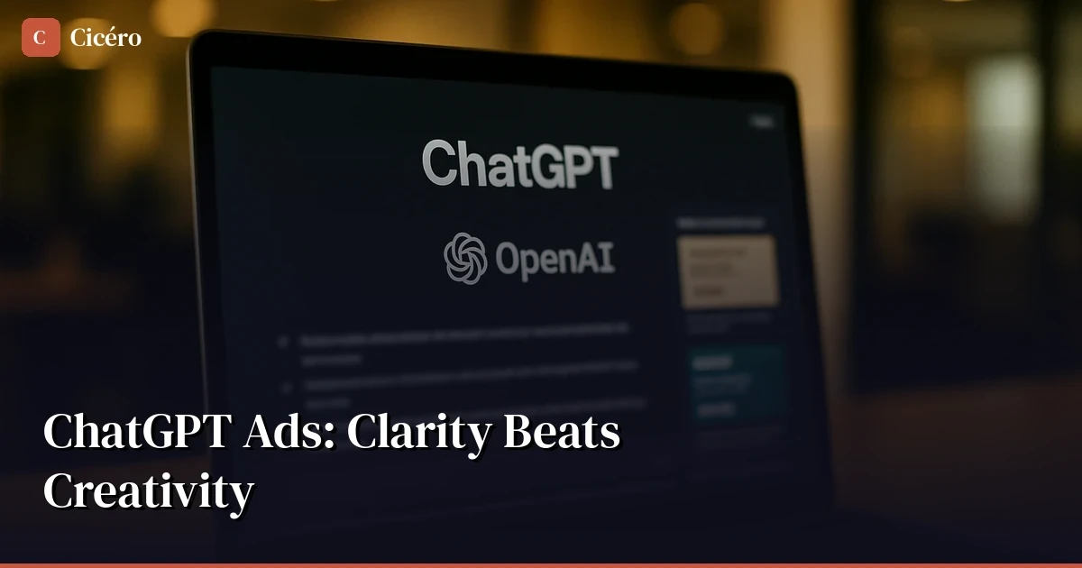 ChatGPT Ads: 30 Characters Is All You Need — Clarity Crushes Creativity