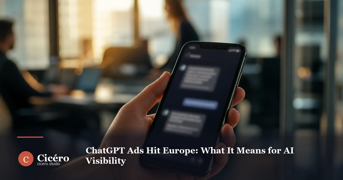 ChatGPT Ads Hit Europe: What It Means for AI Visibility
