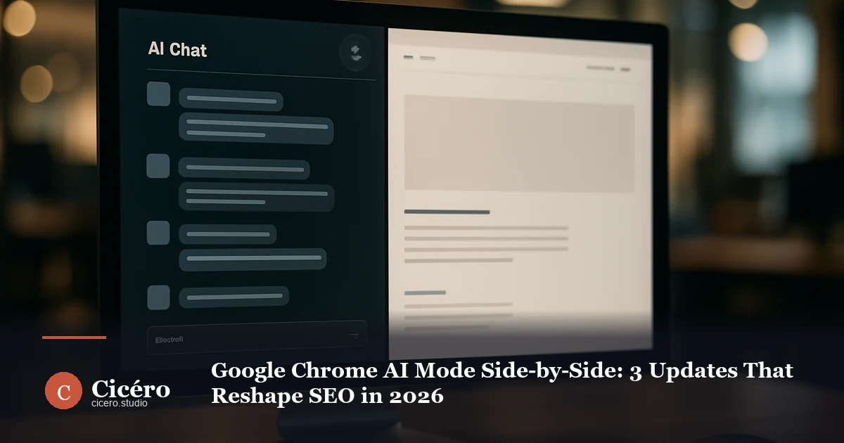 Google Chrome AI Mode Side-by-Side: 3 Updates That Reshape SEO in 2026