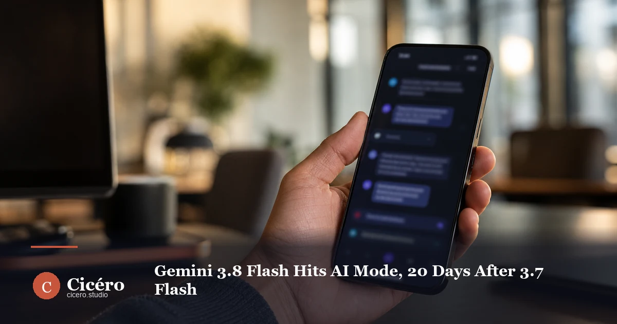 Gemini 3.8 Flash Hits AI Mode, 20 Days After 3.7 Flash