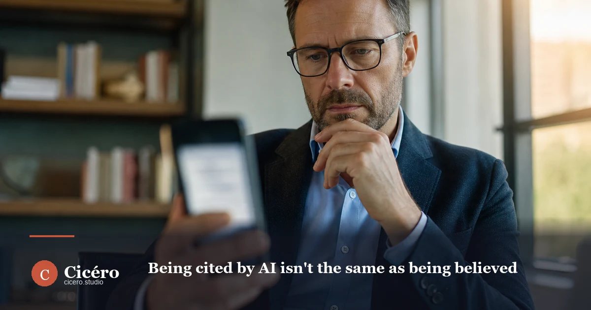 AI Visibility 2026: Being Cited Isn't the Same as Being Believed