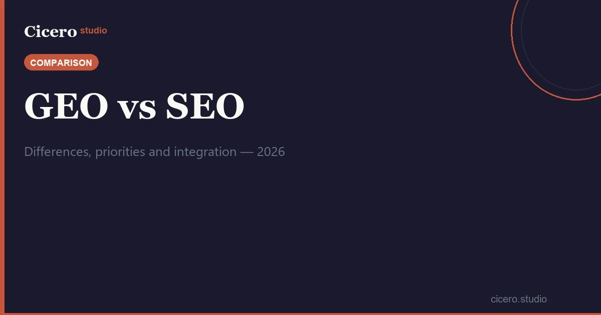 GEO vs SEO: Differences, Priorities and Integration in 2026
