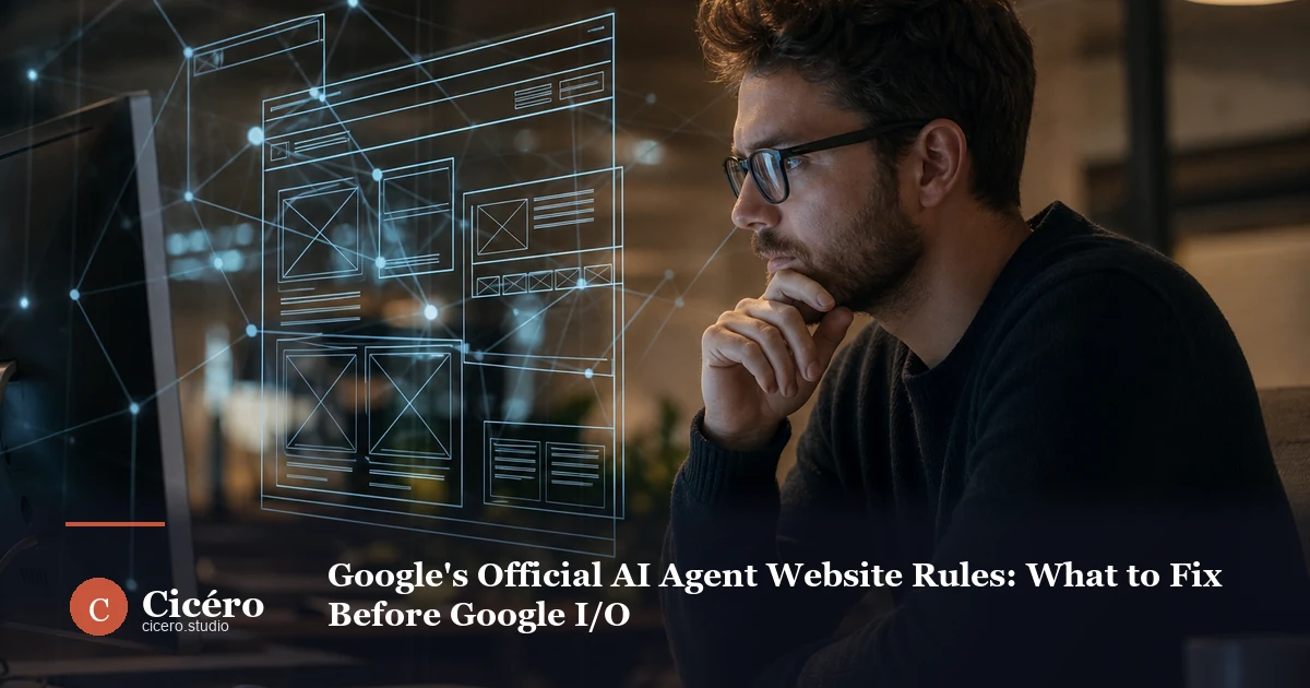 Google's Official AI Agent Website Rules: What to Fix Before Google I/O