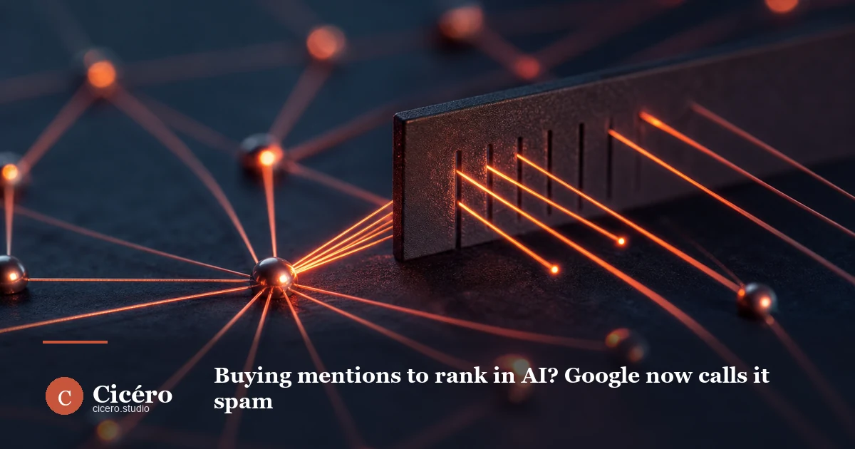 Buying mentions to rank in AI? Google now calls it spam