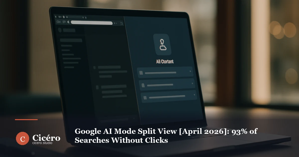 Google AI Mode Split View [April 2026]: 93% of Searches Without Clicks