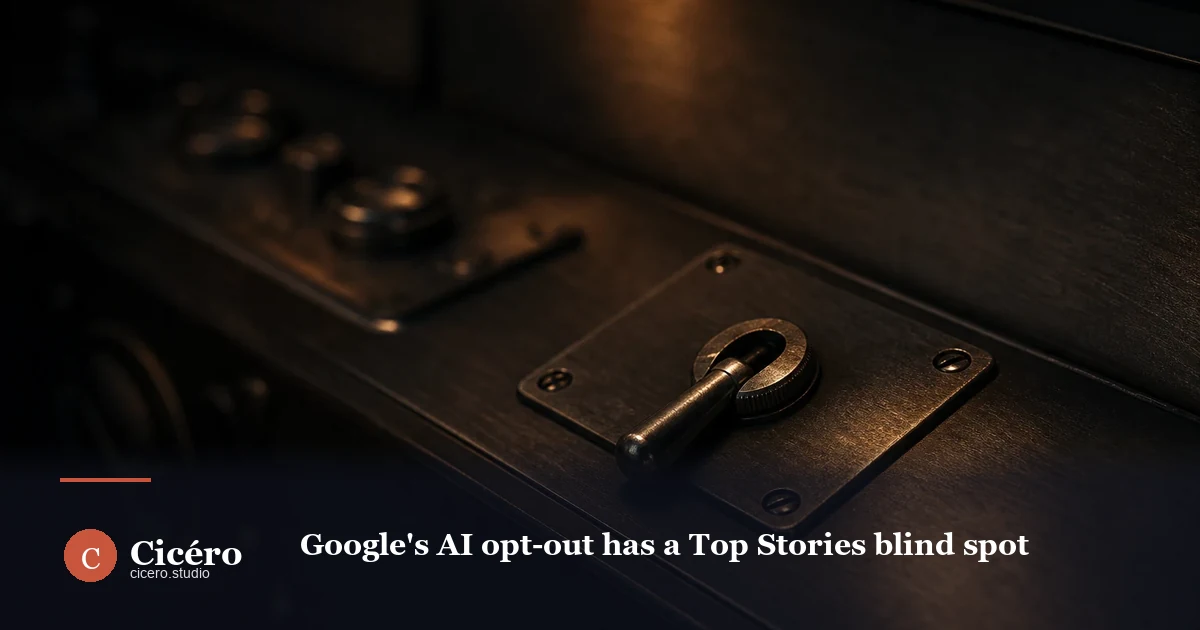 Google's AI opt-out has a Top Stories blind spot