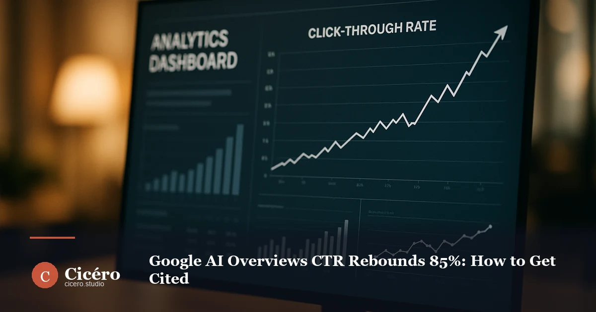 Google AI Overviews CTR Rebounds 85%: How to Get Cited