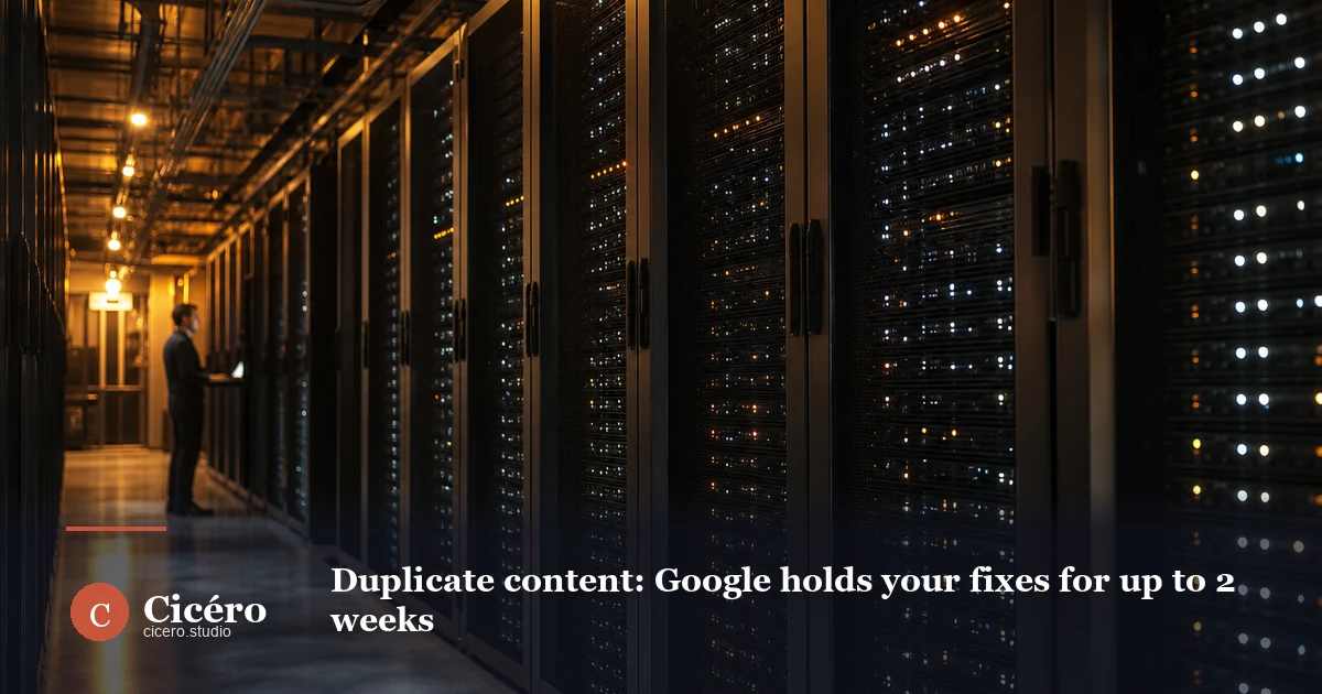 Duplicate content: Google holds your fixes for up to 2 weeks