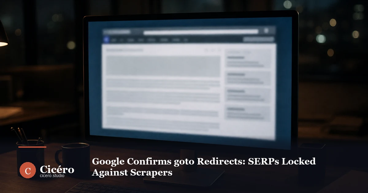 Google Confirms goto Redirects: SERPs Locked Against Scrapers