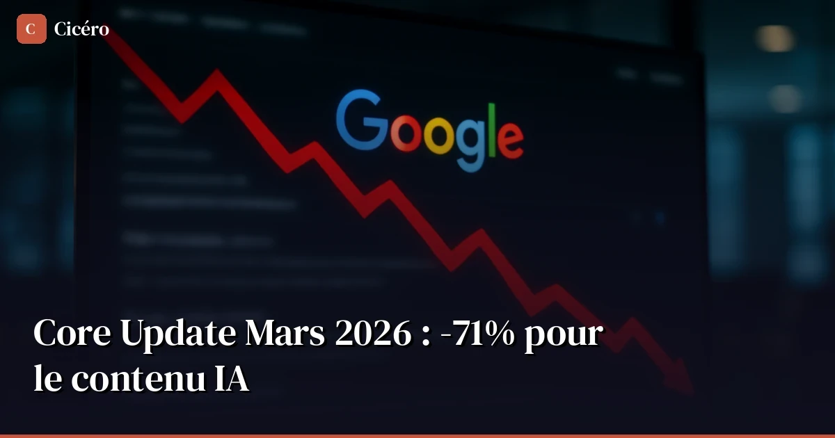 March 2026 Core Update: Google Slashes AI Content Traffic by 71%