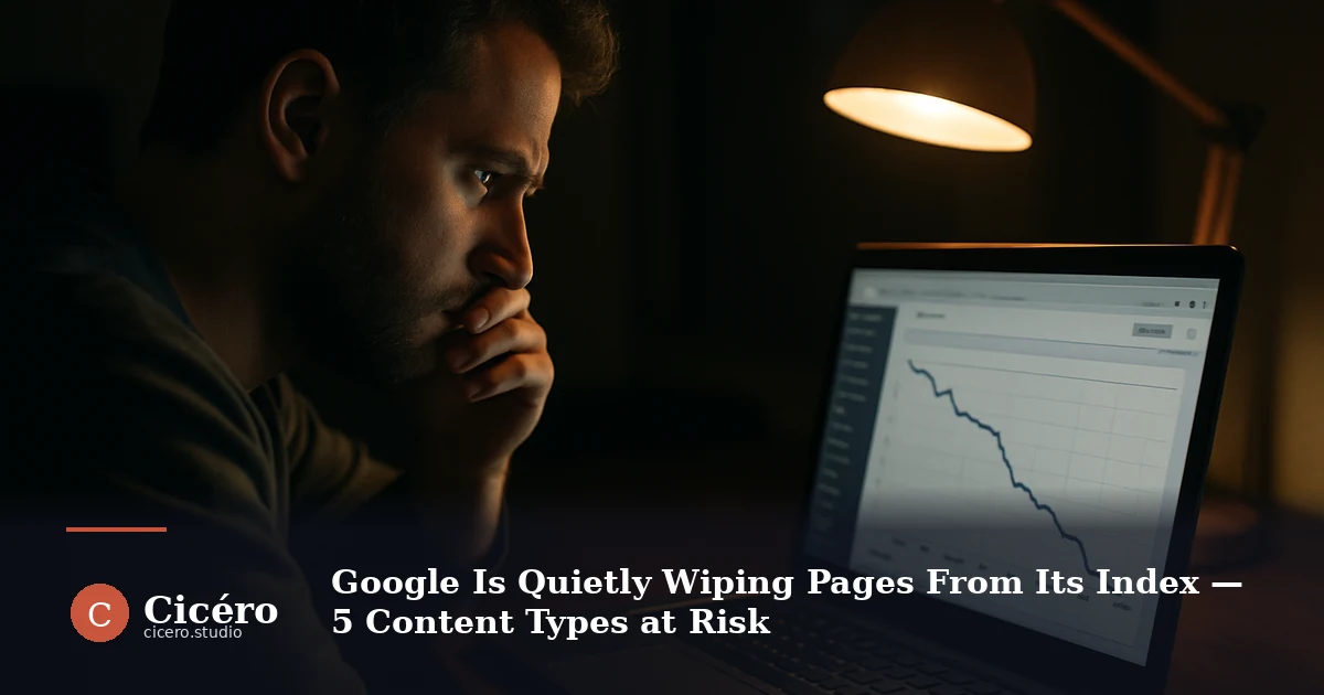 Google Is Quietly Wiping Pages From Its Index — 5 Content Types at Risk