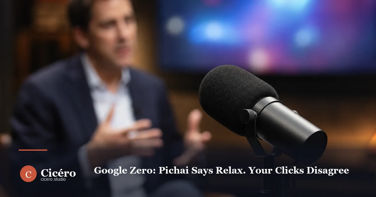 Google Zero: Pichai Says Relax. Your Clicks Disagree