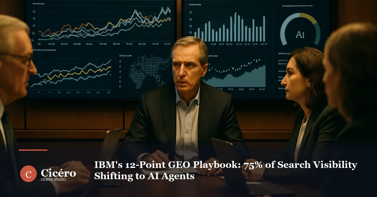 IBM's 12-Point GEO Playbook: 75% of Search Visibility Shifting to AI Agents