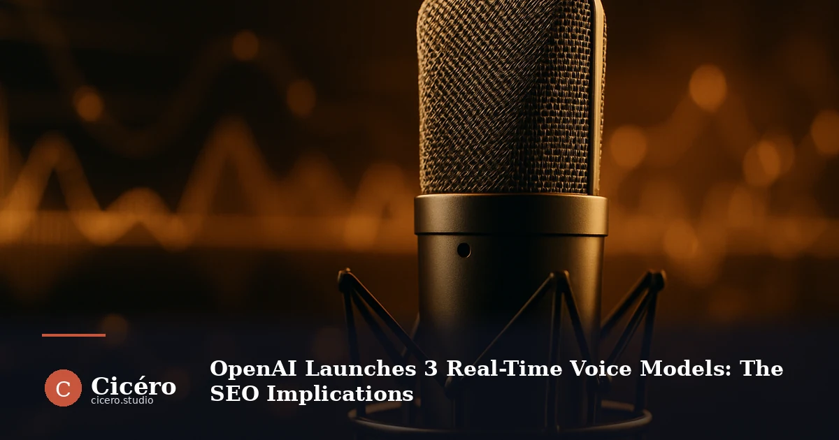 OpenAI Launches 3 Real-Time Voice Models: The SEO Implications
