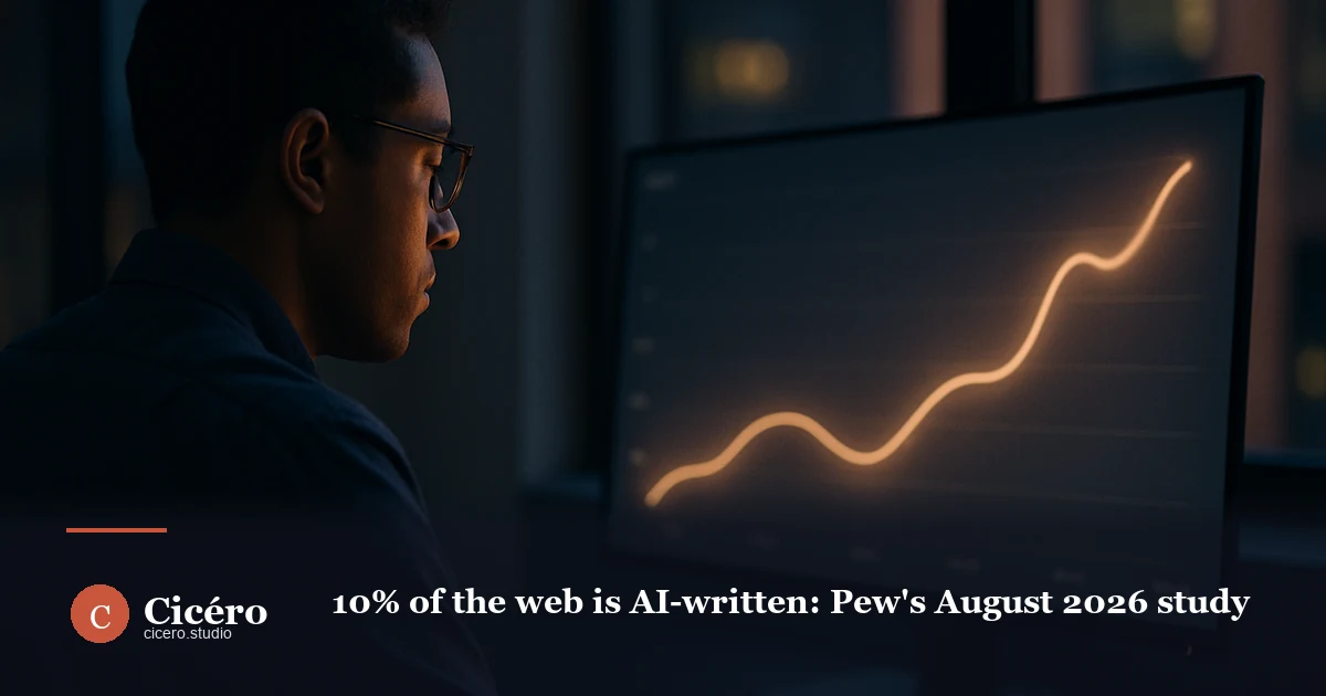 10% of the web is AI-written: Pew's August 2026 study