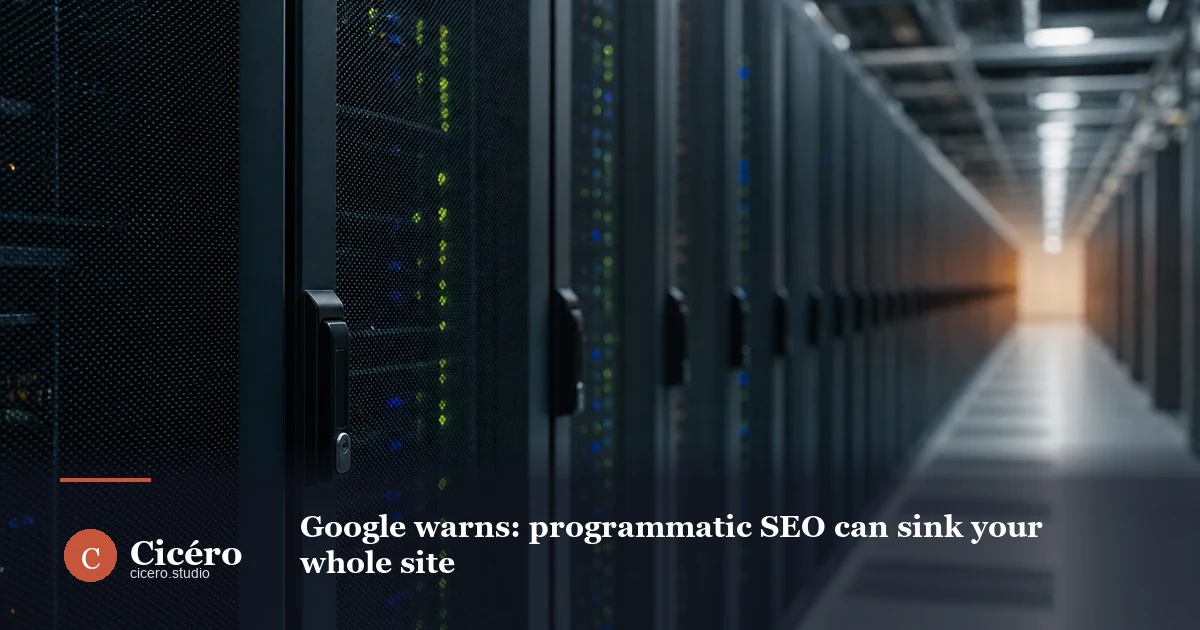 Google Warns: Programmatic SEO Can Sink Your Whole Site (2026)
