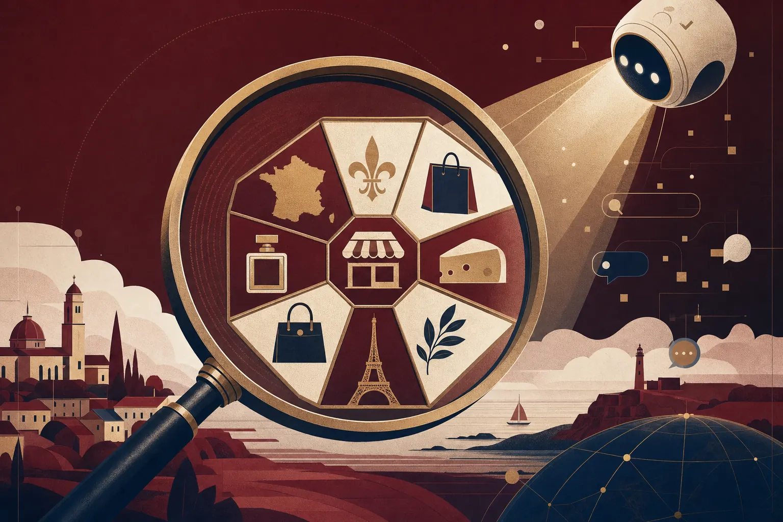 Editorial illustration for: SEO + GEO Audit for French Brands: Complete Guide 2026