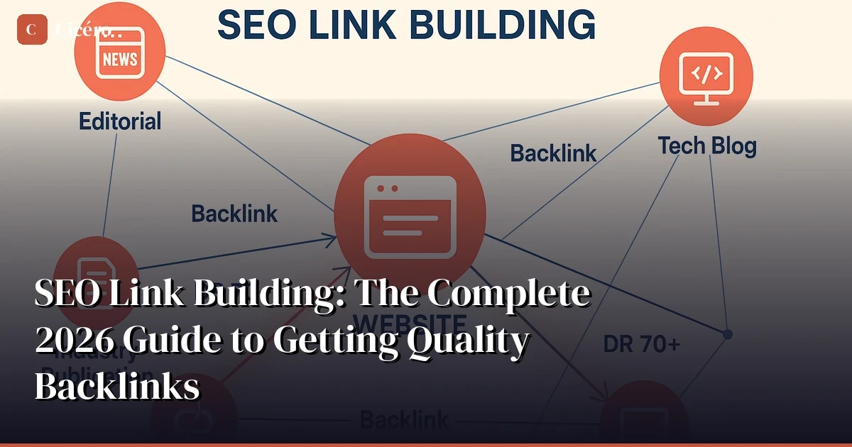 SEO Link Building: The Complete 2026 Guide to Getting Quality Backlinks