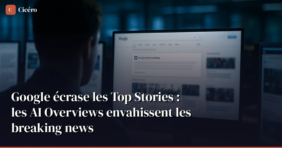 Google écrase les Top Stories : les AI Overviews envahissent les breaking news
