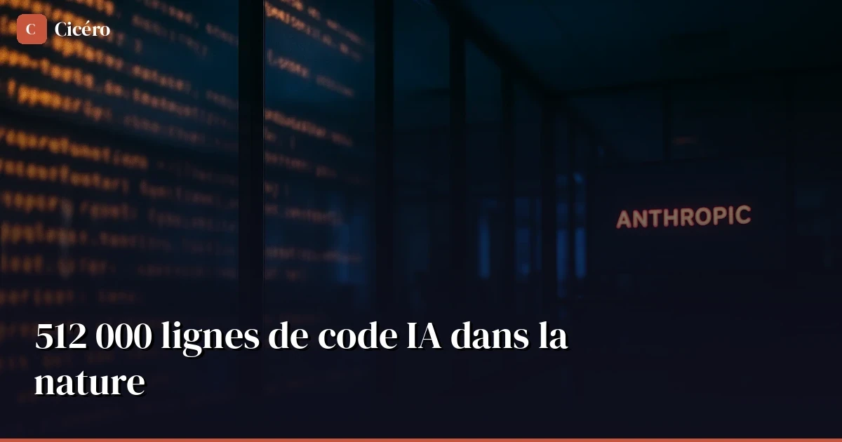 512 000 lignes de code IA dans la nature : la fuite qui expose le cerveau de Claude Code