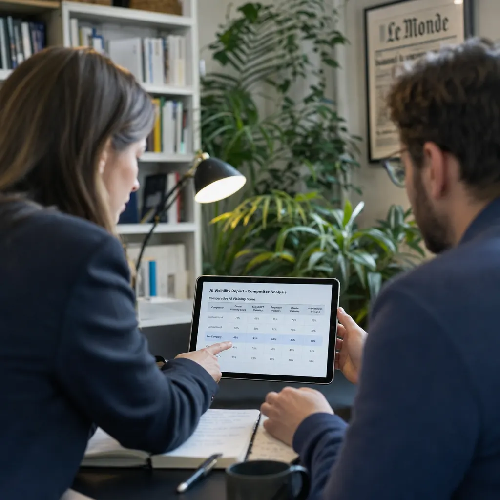 Illustration audit GEO B2B - resultats et donnees