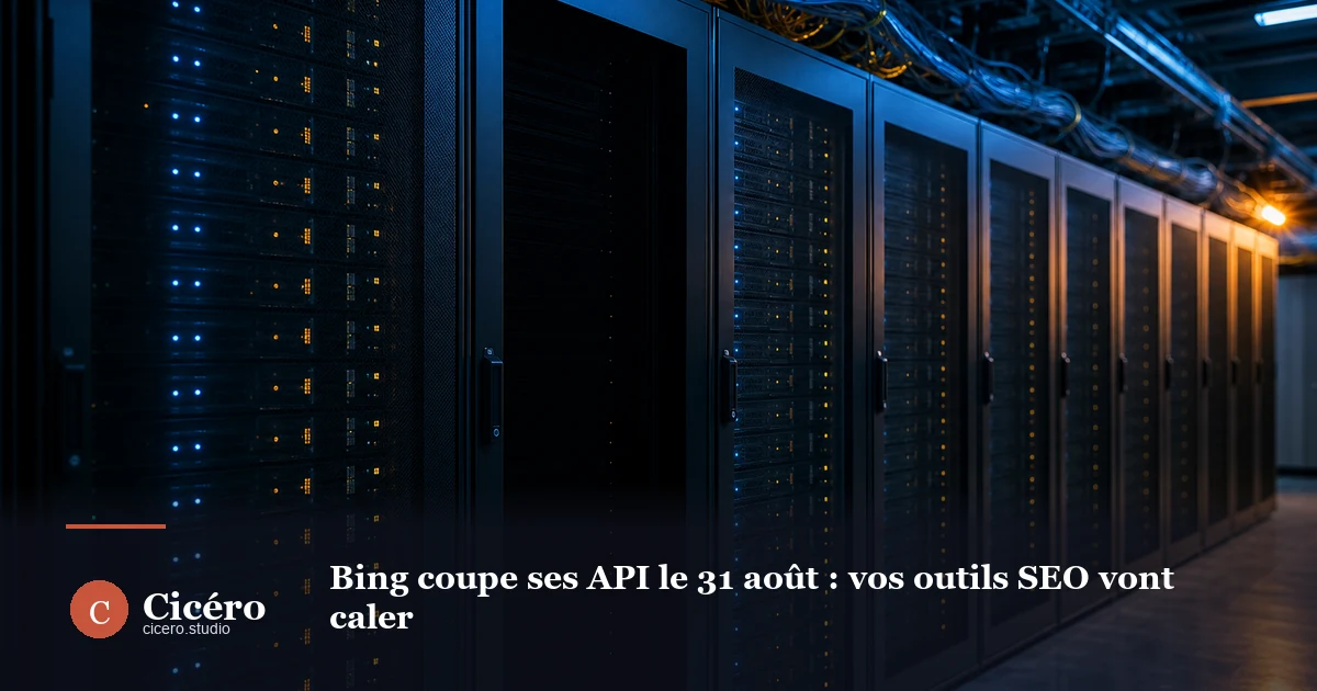 Bing coupe ses API le 31 août : vos outils SEO vont caler