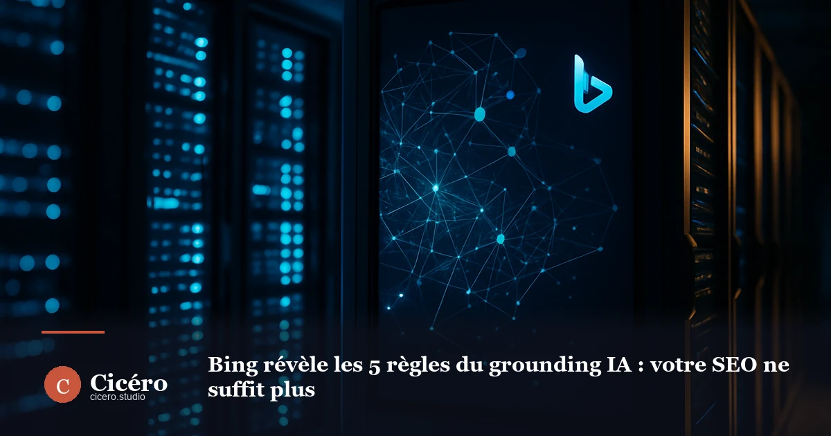 Bing révèle les 5 règles du grounding IA : votre SEO ne suffit plus