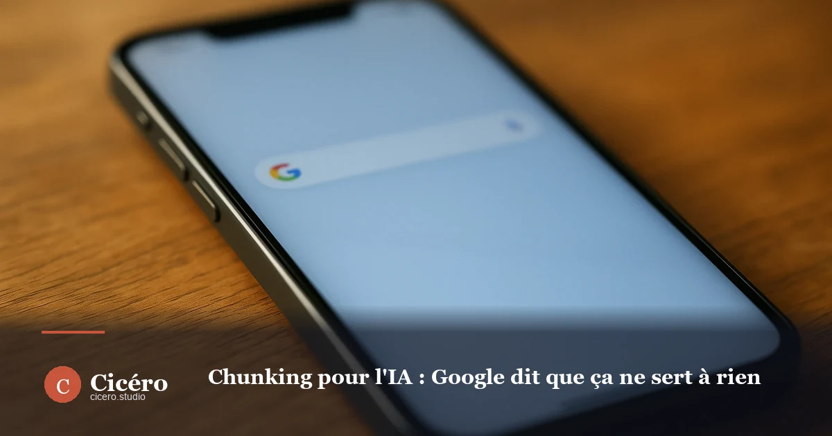 Chunking pour l'IA : Google dit que ça ne sert à rien