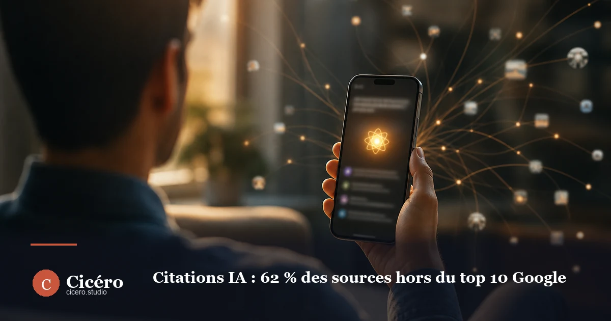 Citations IA : 62 % des sources ne sont pas dans le top 10 Google