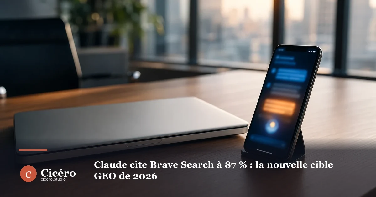 Claude cite Brave Search à 87 % : la nouvelle cible GEO de 2026