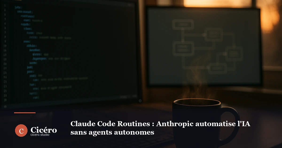 Claude Code Routines : Anthropic automatise l'IA sans agents autonomes