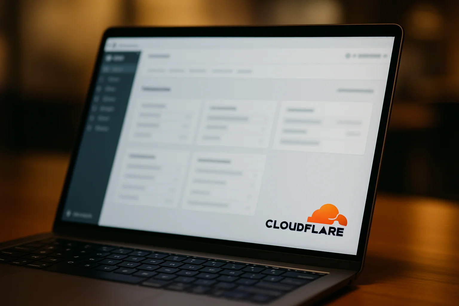 Interface CMS EmDash de Cloudflare sur un écran d'ordinateur portable