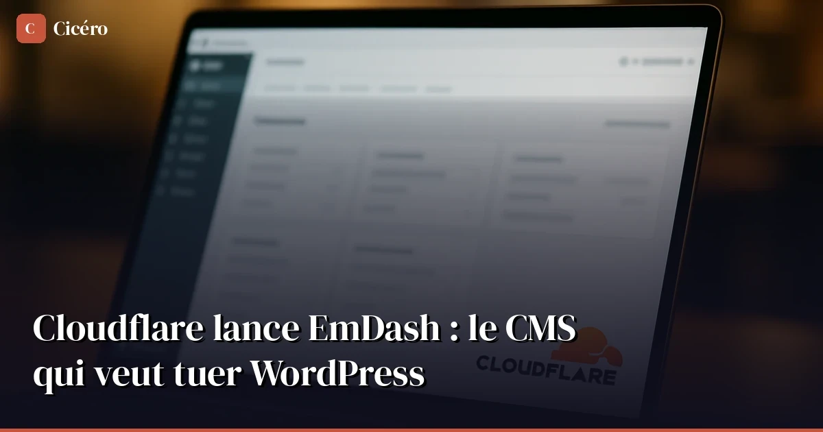 Cloudflare lance EmDash : le CMS qui veut tuer WordPress