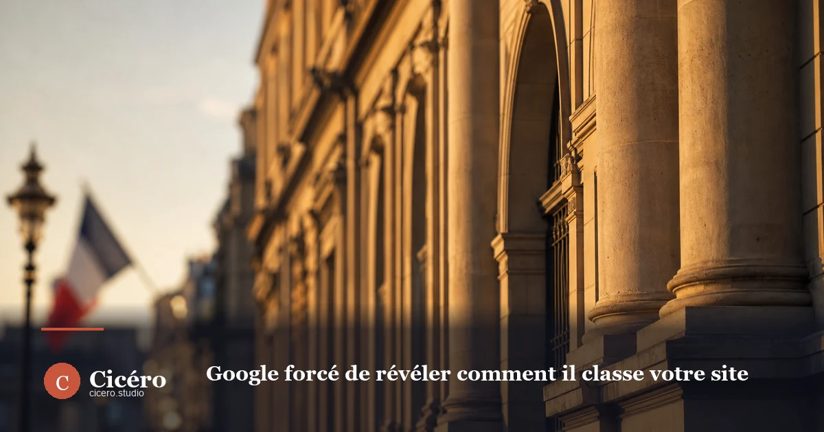 Google forcé de révéler comment il classe votre site (2026)