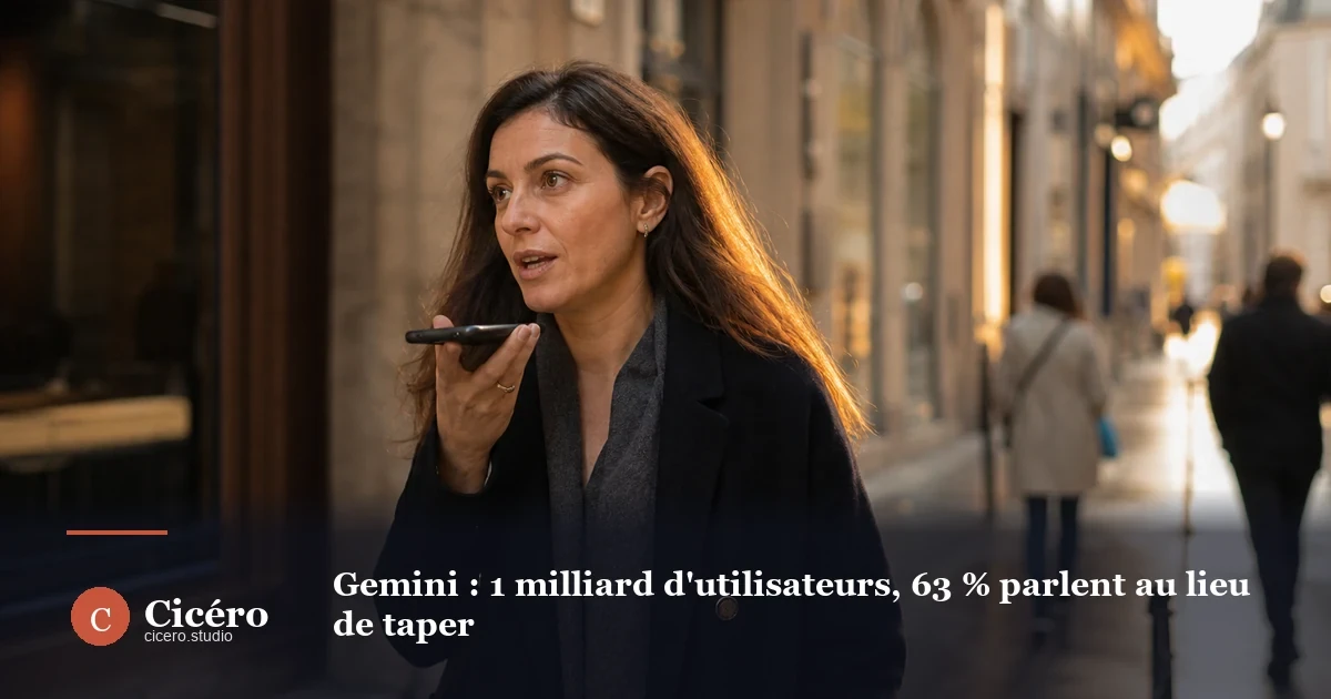 Gemini : 1 milliard d'utilisateurs, 63 % parlent au lieu de taper