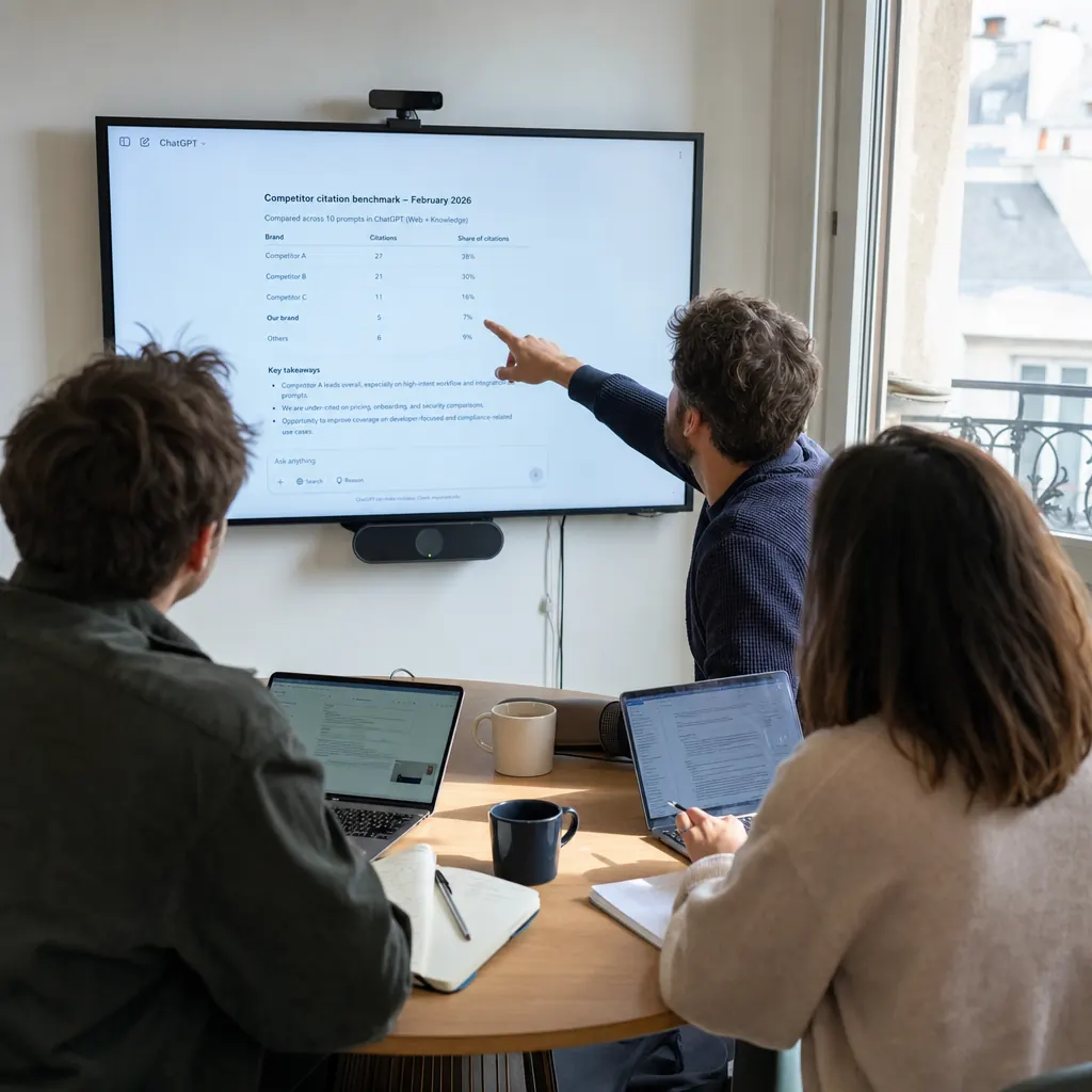 Illustration GEO pour SaaS B2B guide - résultats et données