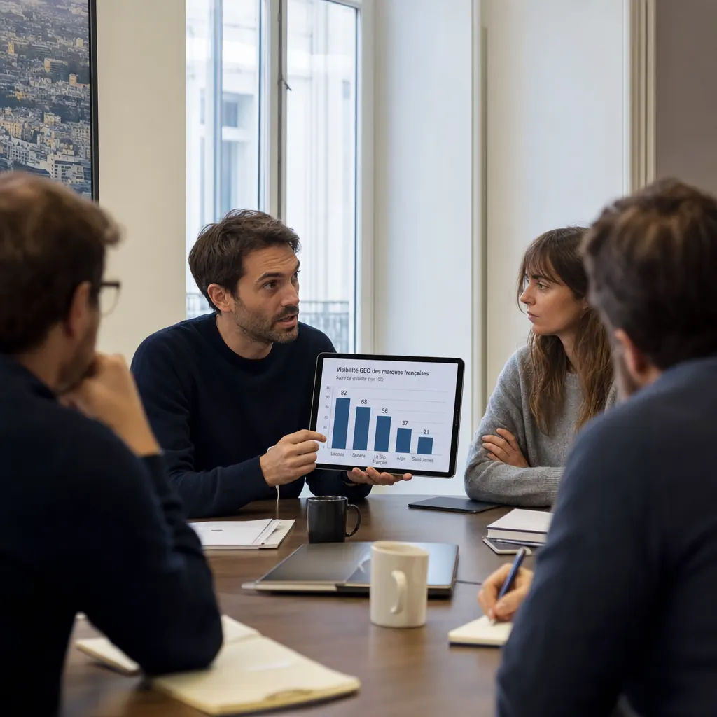 Illustration GEO sectoriel SaaS B2B e-commerce guide 2026 - résultats et données