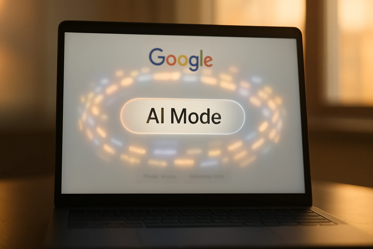 Sundar Pichai présentant AI Mode sur scène lors de Google I/O 2026