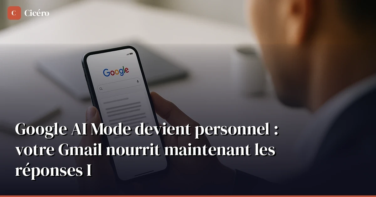 Google AI Mode devient personnel — votre Gmail nourrit maintenant l'IA