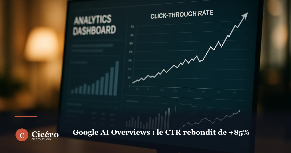 Google AI Overviews : le CTR rebondit de +85% en 2 mois