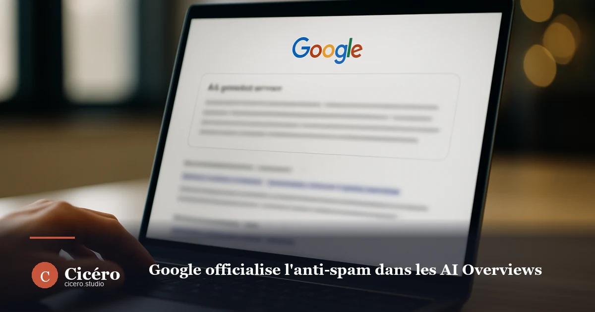 Google officialise l'anti-spam dans les AI Overviews