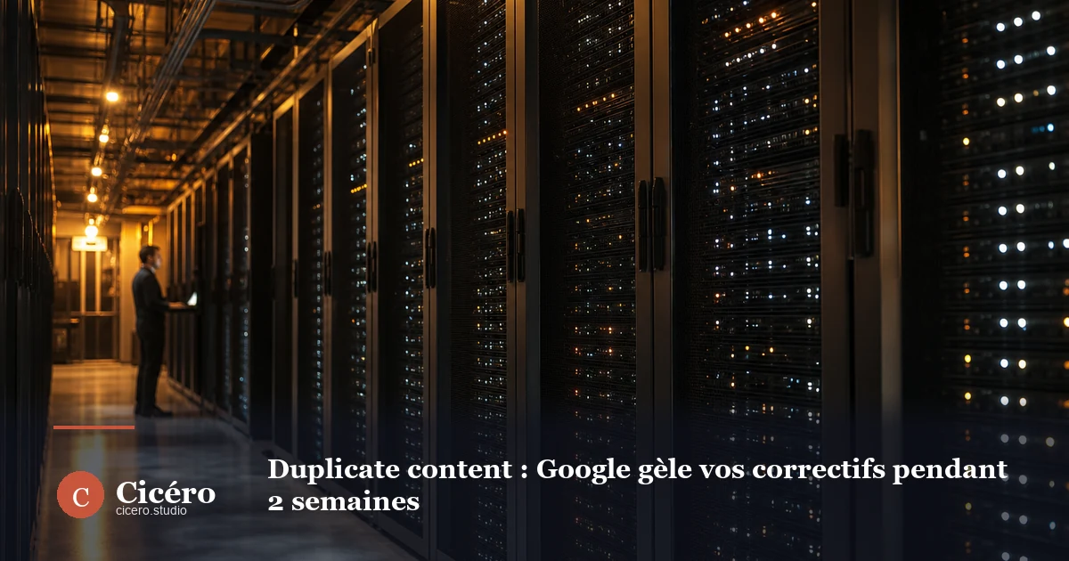 Duplicate content : Google gèle vos correctifs pendant 2 semaines