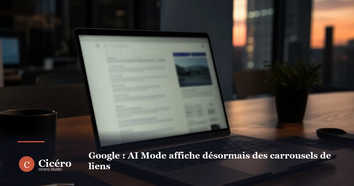 Google : AI Mode affiche désormais des carrousels de liens